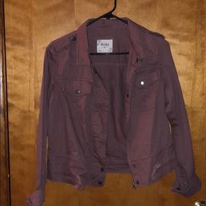 Maroon stylish zip up jacket